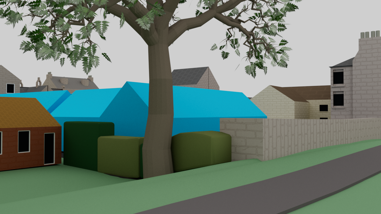 Visualisation of the site with new builds